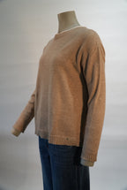 Ottod'Ame trui beige met ronde hals voor dames