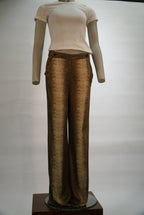 Twinset pantalon kaki à imprimé serpent et jambes larges pour femme