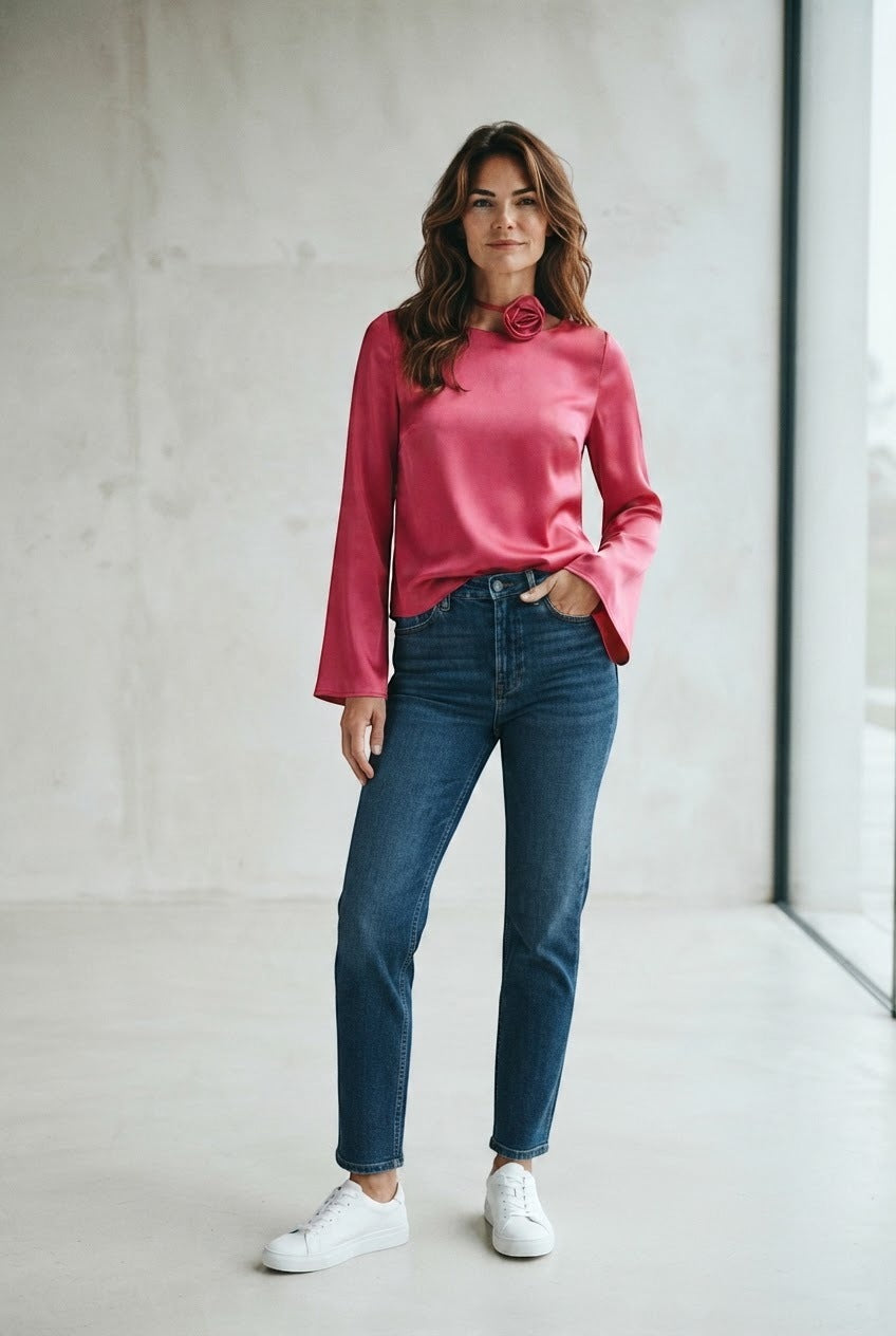 Fabienne Chapot blouse fuchsia voor dames – 2